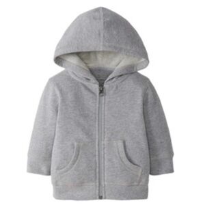 NWT Hanna Andersson Gray Organic Cotton Hooded Zipper Jacket